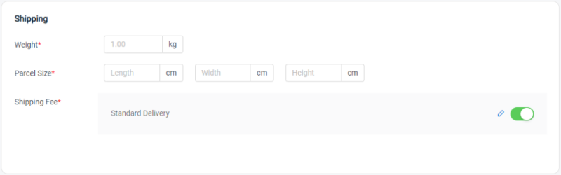 Weight & Parcel Size