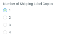 Number of Shipping Label Copies