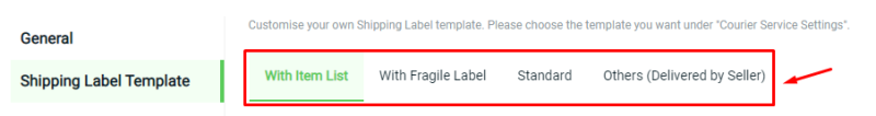 Shipping Label Tempplate