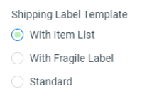 Shipping Label Template