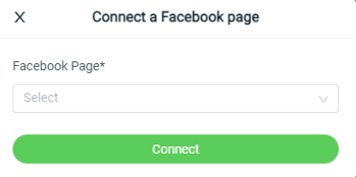Connect a facebook page