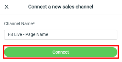 Connect a new sales channel