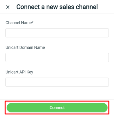 Connect a new sales channel